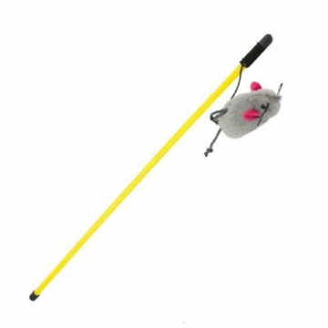 Іграшка для кішки Мишка на вудці 50 см Тріксі