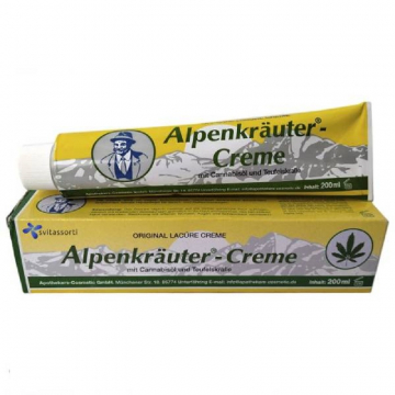 Крем для суглобів Alpenkrauter-creme з екстрактом коноплі і лікарських трав 200 мл