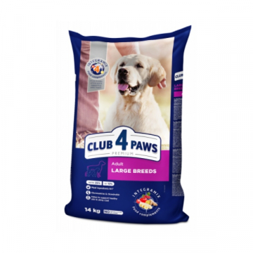 Корм для собак Клуб 4 лапи С4Р Premium сухий преміу для великих порід курка 14 кг упаковка ЦІНА за 1кг