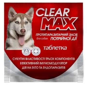 Clear Max таблетки антигельмінтні для собак №1 O.L.KAR