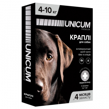 Краплі від бліх і кліщів на холку Унікум преміум Unicum premium для собак 4-10 кг №3