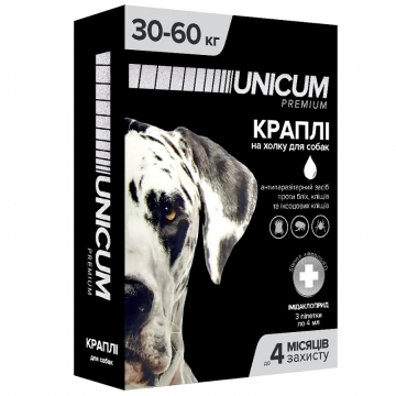 Капли от блох и клещей на холку Уникум премиум Unicum premium для собак 30-60 кг №3