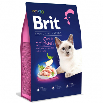 Корм для котов Брит взрослых с курицей Brit Premium Cat Adult Chicken 8кг ЦЕНА за 1кг