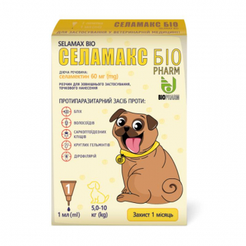 Селамакс Біо краплі для собак 5-10 кг  1 мл №1 Біофарма