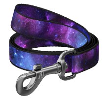 Повідець для собак нейлоновий WAUDOG Nylon, малюнок "NASA21", M, Ш 20 мм, Дов 122 см/4902-0148																