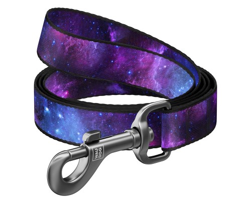 Повідець для собак нейлоновий WAUDOG Nylon, малюнок "NASA21", M, Ш 20 мм, Дов 122 см/4902-0148																