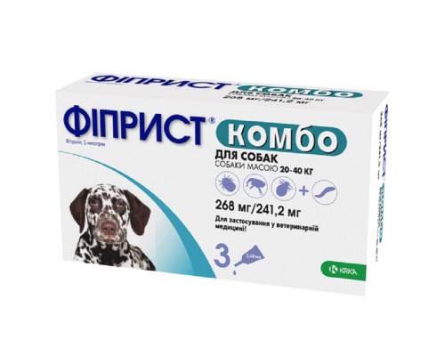 Фиприст Комбо капли на холку для собак 20-40 кг 2,68 мл 1 пипетка KRKA