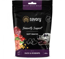 Лакомство для собак Immunity Support Soft Snacks для укрепления иммунитета с уткой и шиповником 200 г Сейвори Savory
