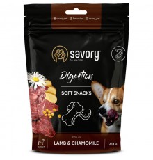 Ласощі для собак м’які Сейворі Savory покращення травлення  ягня ромашка 200 г			