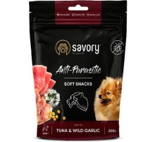 Лакомство для собак Anti Parasitic Soft Snack с антипаразитарным эффектом с тунцом и диким чесноком 200 г Сейвори Savory