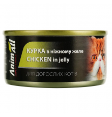 Корм для котів ANIMALL Курка в ніжному желе для котів 85г