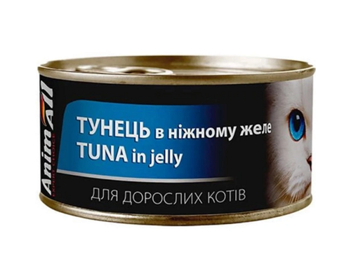 Корм для котов ANIMALL Тунец в нежном желе 85 г