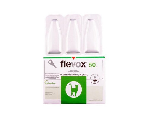 Краплі Флевокс Flevox Spot-On для котів 50 мг №1 Vetoquinol