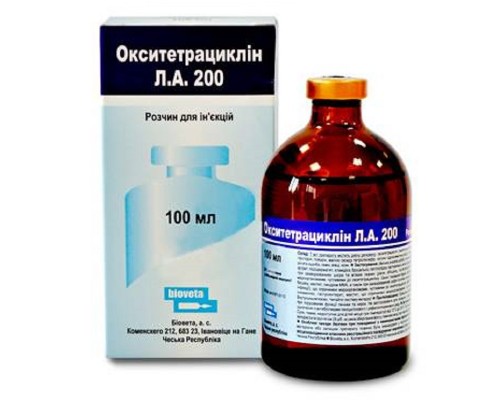 Раствор для инъекций Окситетрациклин 200 LA  широкий спектр антибактериального действия 100 мл BioVeta