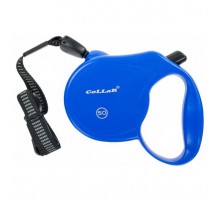 Рулетка Collar control  50 кг  5 м светоотражающая трос синяя 81122