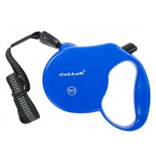 Рулетка Collar control 50 кг 5 м светоотражающая трос синя 81122