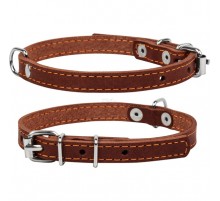 Нашийник CoLLar одинарний коричневий 10 мм 22-30 см 00156