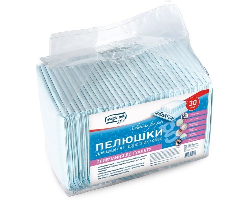 Пеленки для собак и щенков для приучения к туалету 45x60 см  30 шт Magic Pet