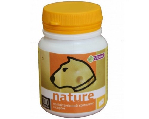 Таблетки для собак Nature поливитаминный комплекс с сыром №100 Vitomax