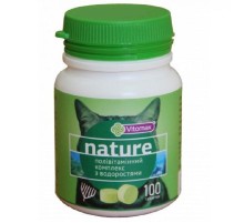 Таблетки для котов Nature поливитаминный комплекс с водорослями №100 Vitomax