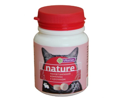 Таблетки для котов Nature поливитаминный комплекс с кроликом №100 Vitomax