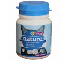 Таблетки для котят Nature поливитаминный комплекс с молоком №100 Vitomax