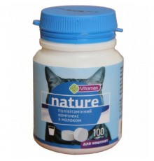 Таблетки для котят Nature поливитаминный комплекс с молоком №100 Vitomax