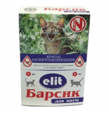 Капли Барсик Элит от блох для кошек №3 Норис
