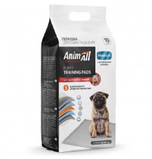 Пеленки AnimAll Puppy Training Pads для собак и щенков, с активированным углем, 60×90 см, 10 штук