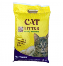 Наповювач  бентонітовий  CAT LITTER сірий середній 5 кг 