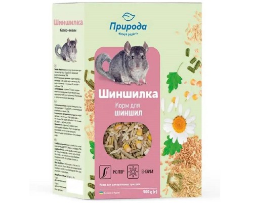 Корм Природа Шиншилка+Ензим 500г арт.PR241077			
