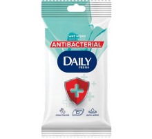 Салфетки влажные Daily Fresh Antibacterial 15 шт
