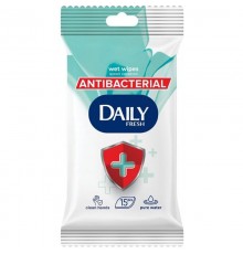 Салфетки влажные Daily Fresh Antibacterial 15 шт