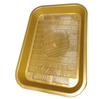 Туалет для котов и кошек Cat с сеткой желтый 35*25*5 см  Collar