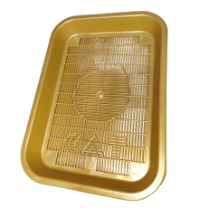 Туалет для котов и кошек Cat с сеткой желтый 35*25*5 см  Collar