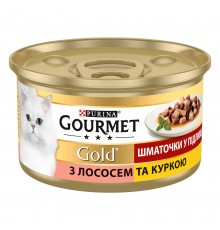 Корм для котів Gourmet Gold лосось та курка в підливі 85 г Purina