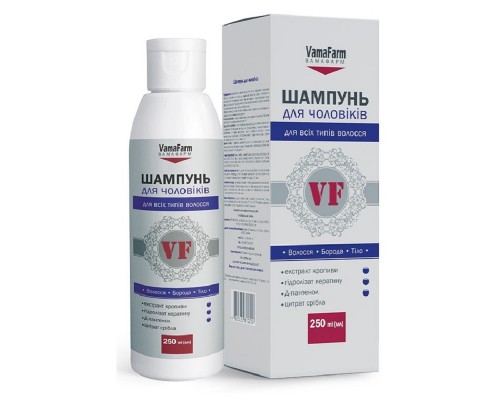 Шампунь для мужчин 3 в1 для волос тела и бороды 250 мл VamaFarm