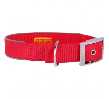 Ошейник Dog Extreme нейлоновый со светоотражающей вставкой красный 40 мм 60-72 см  COLLAR 64543