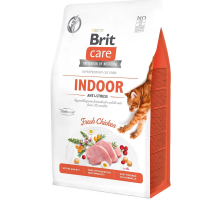 Корм Brit Care Cat сухий для котів які постійно перебувають у приміщенні Бріт Кеа Кет Грейн Фрі Індор Анті-Стрес 2кг арт.171302	