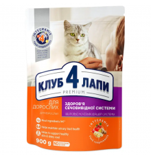 Корм для котів Клуб 4 лапи С4Р Premium сухий сечовивідна система 900 г Premium