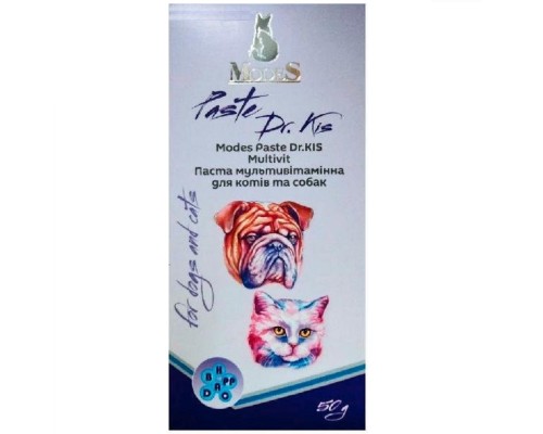 Паста для котов и собак Modes Paste Dr.KIS Multivitl мультивитаминная 50 г ModeS