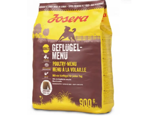 Сухой корм для собак Geflugel Menu с большим количеством мяса домашней птицы 900 г Josera