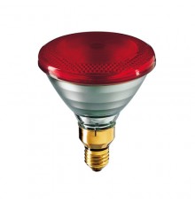 Лампа ИК 175 W 240 V  LuxLight PAR38 твердое стекло красная Китай