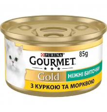 Корм для котів Gourmet Gold ніжні биточки курка з морквою 85 г Purina
