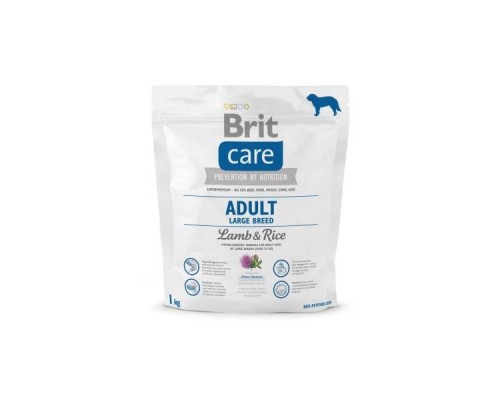 Корм для собак Брит весом от 25 кг Brit Care Adult Large Breed Lamb and Rice 1кг