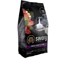 Корм для собак середніх порід з ягням та індичкою Сейворі SAVORY 1 кг