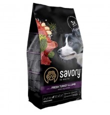 Сухой корм для собак средних пород Medium Breed Turkey & Lamb с мясом индейки и ягненка 1 кг Savory