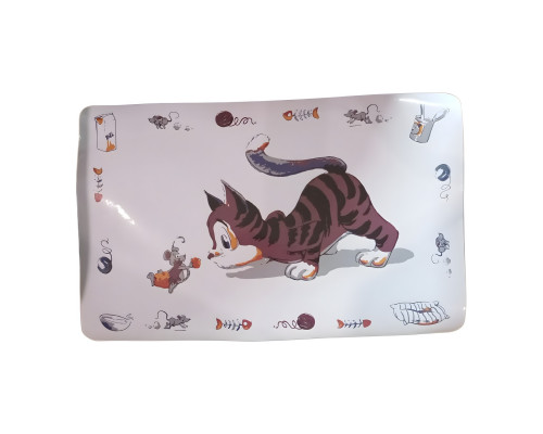 Коврик под миску Трикси Trixie Забавная кошка 44×28 см