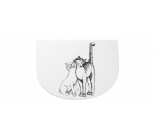 Килимок під миску Trixie Pussy Cat для котів, білий, 40×30 см