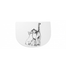 Коврик под миску Трикси Trixie Pussy Cat, белый, 40×30 см